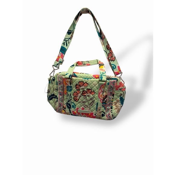 Vera Bradley Paisley Floral Pattern Purse Shoulder Bag Green Blue Boho Spring - Picture 10 of 15